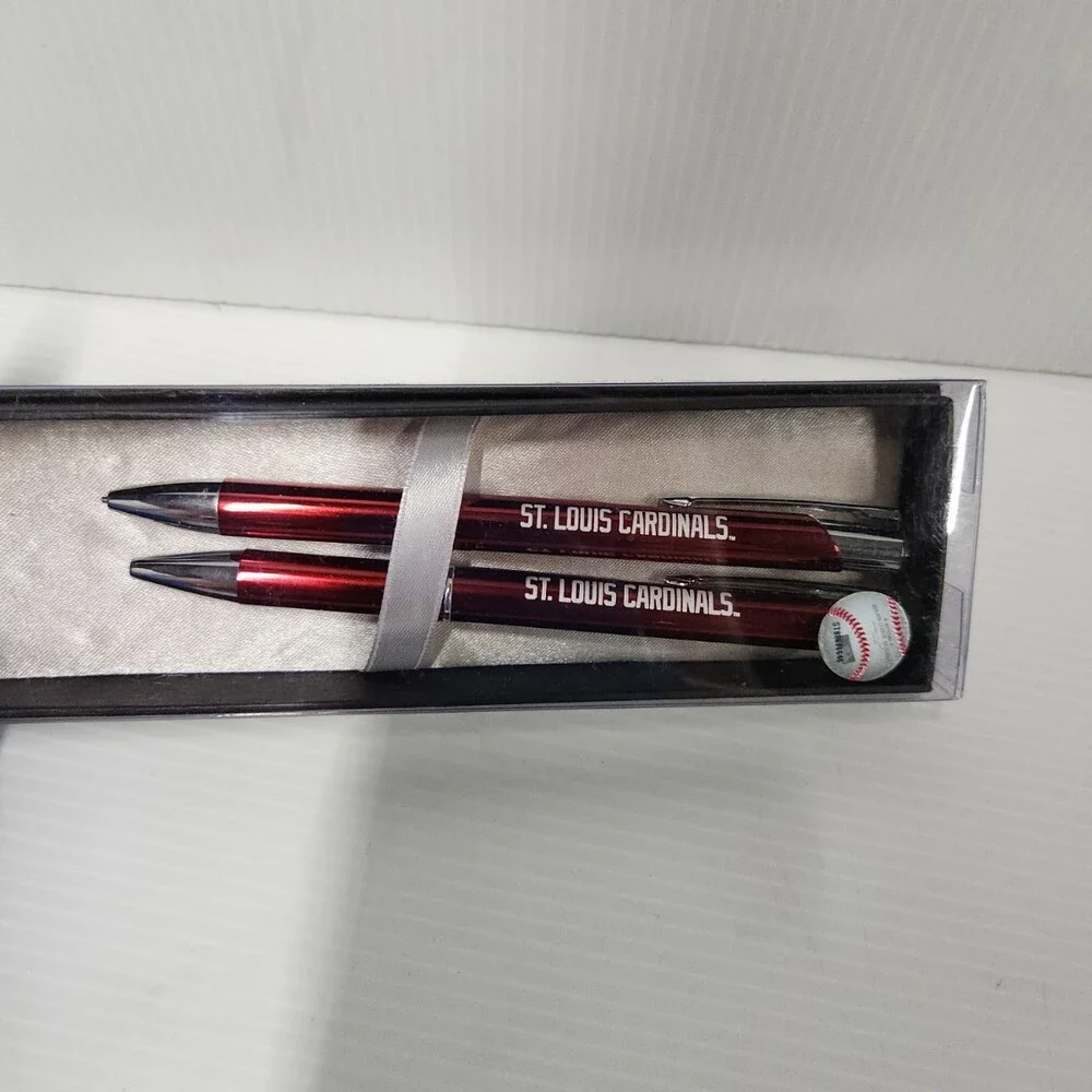 St Louis Cardinals Pen Set Red and Silver 2 Pens Baseball Collectible 171